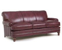 Smith Brother's 346 Style Leather Sofa.