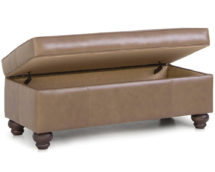 Smith Brother's 901 Style Leather Storage Ottoman.