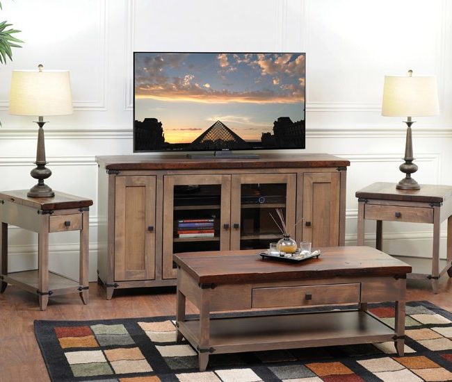 Frontier Collection Coffee Table and Tv Stand.