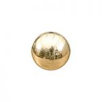 Gold circular knob.
