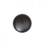 Shiny black circular knob.