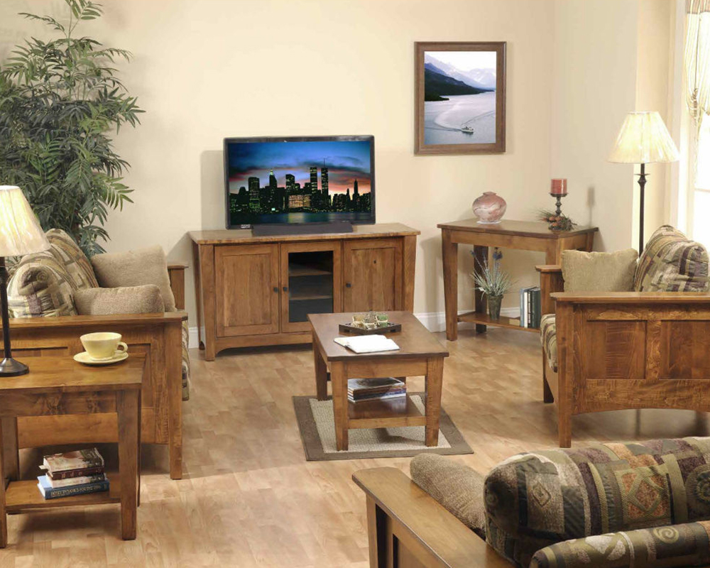 Y & T Woodcraft Woodland Living Room Collection, Living Room Scene.