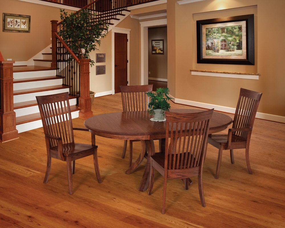 Carlisle dining set with table and chairs.