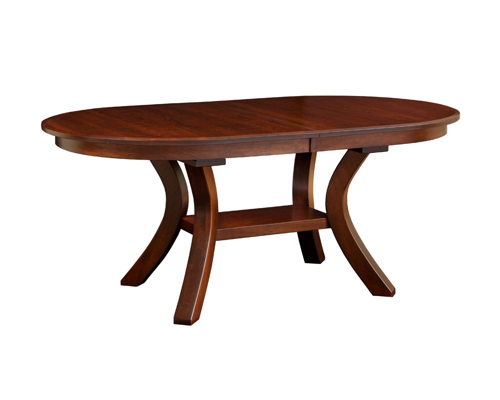 Christy dining table in dark brown.