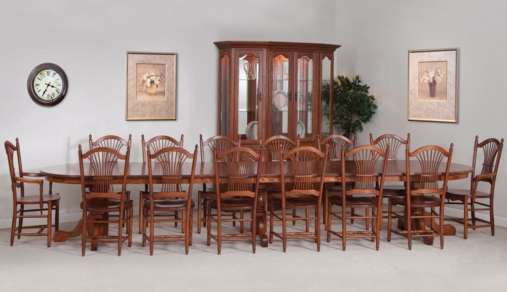Scranton large dining table with chairs.