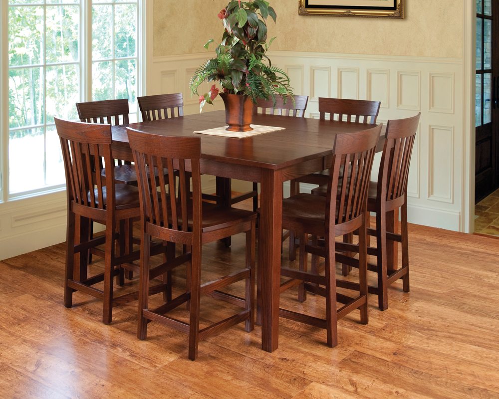 Shaker dining set with table and chairs.