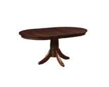 Large oval miami dining table with 2 leaves.