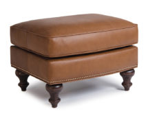Smith Brother's 263 Style Leather Ottoman.