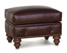 Smith Brother's 396 Style Leather Ottoman.