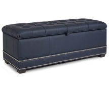 Smith Brother's 895 Style Leather Storage Ottoman.