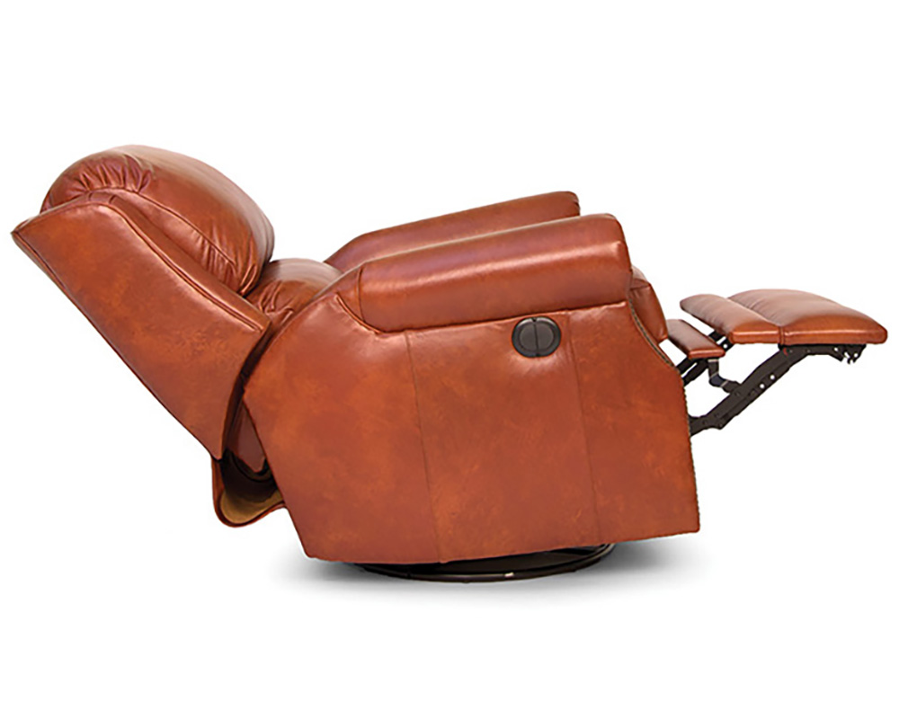 Smith Brother's 731 Style Leather Recliner Chair, in reclining position.
