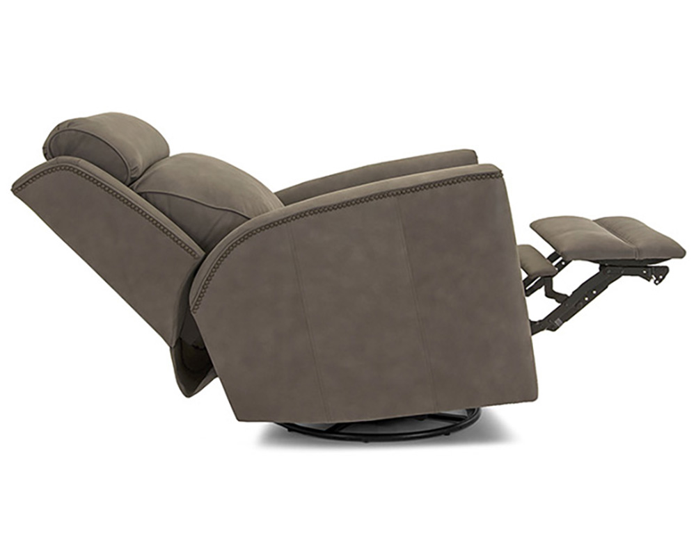 Smith Brother's 736 Style Leather Recliner, in reclining position.