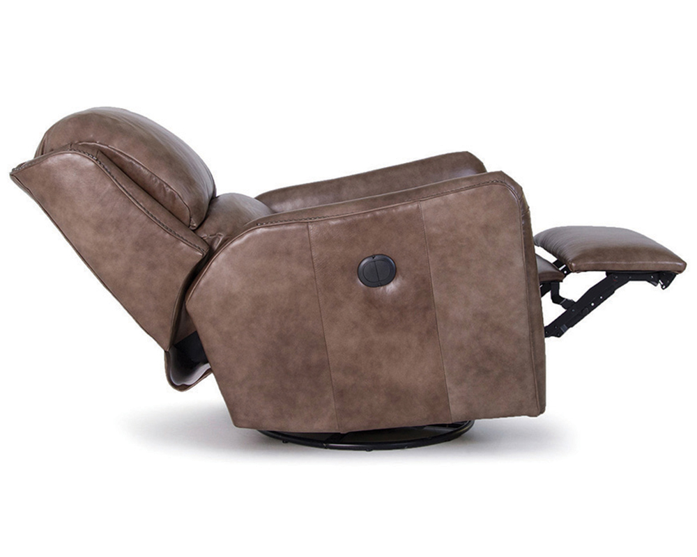 Smith Brother's 746 Style Leather Recliner Chair, in reclining position.