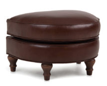 Smith Brother's 932 Style Leather Ottoman..