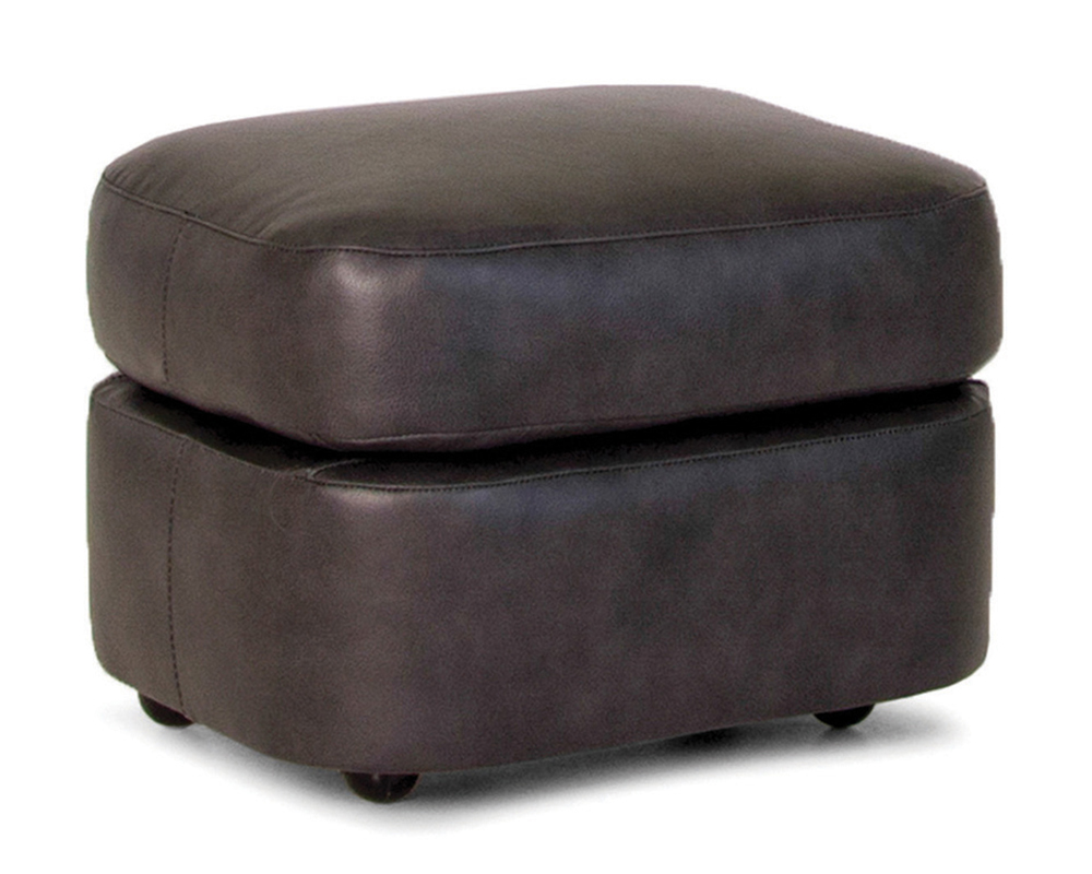 Smith Brother's 986 Style Leather Ottoman.