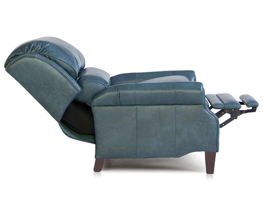 Smith Brother's 710 Style Leather Recliner Chair, in reclining position.