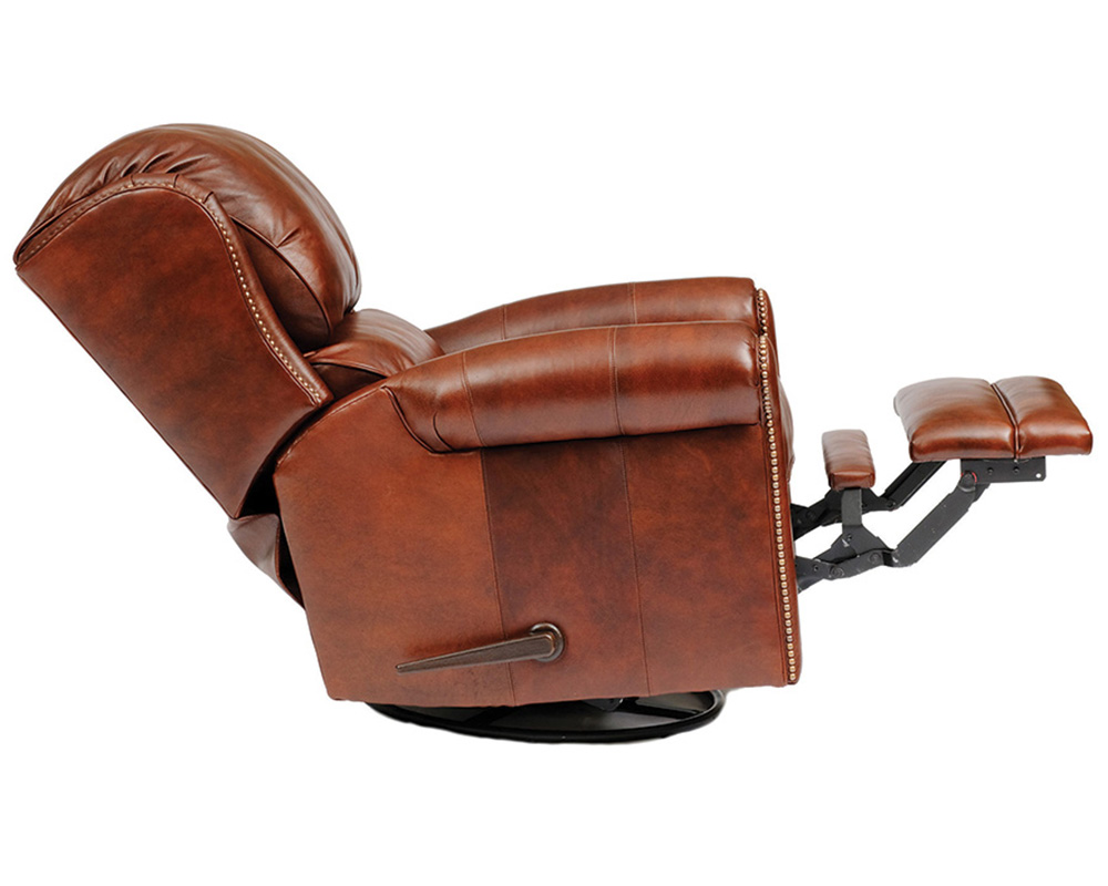 Smith Brother's 720 Style Leather Recliner Chair, in reclining position.