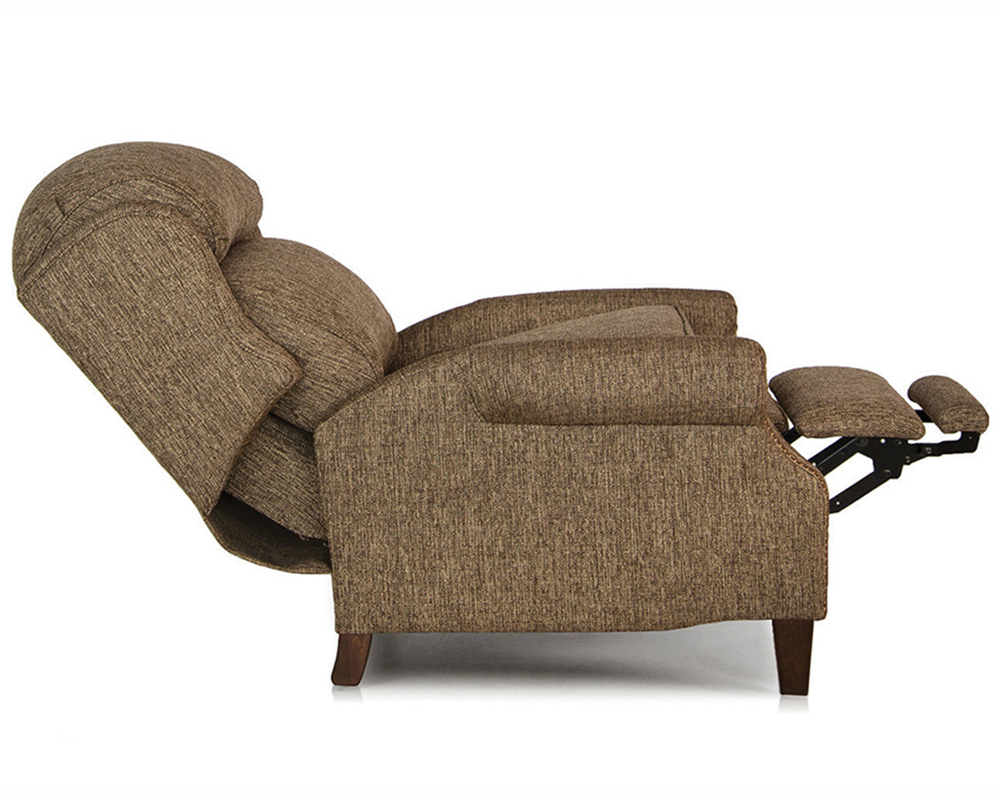 Smith Brother's 532 Fabric Recliner Chair, in reclining position.