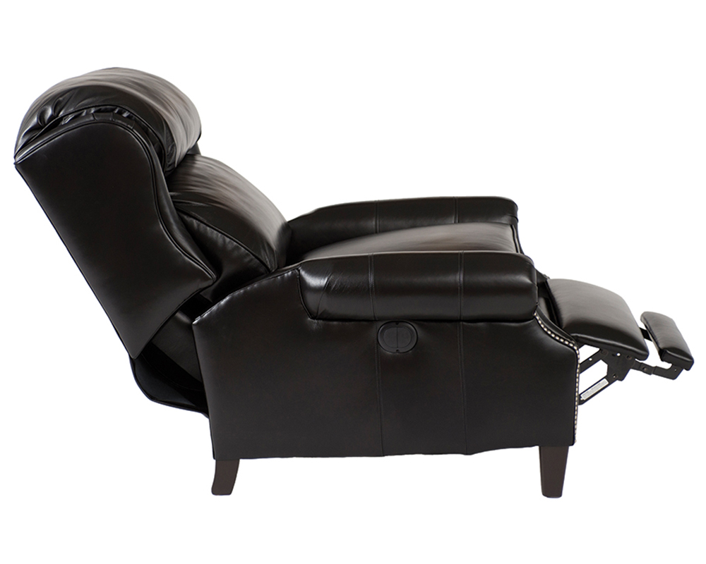 Smith Brother's 532 Style Leather Recliner Chair, in reclining position.
