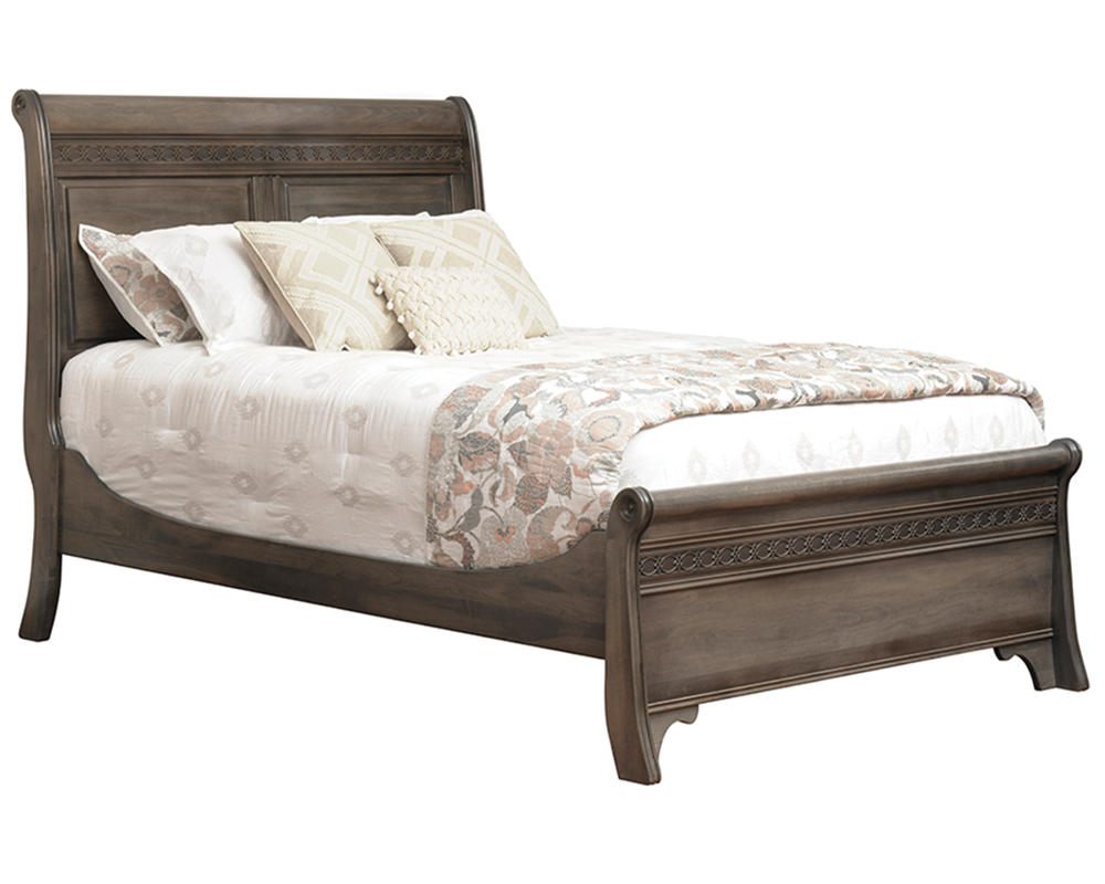 Eminence Sleigh Bed W/Low Footboard.