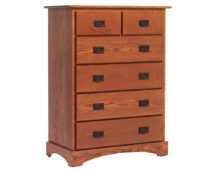 Old English Mission 6-Drawer Chest.