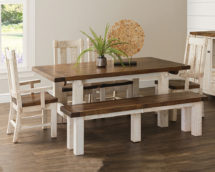 Houston Trestle Dining Set with Amish-Made Benches.