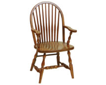 9 Spindle Bow Back Arm Chair.