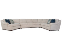 Smith Brother's 9251 Style Fabric Sectional Sofa.