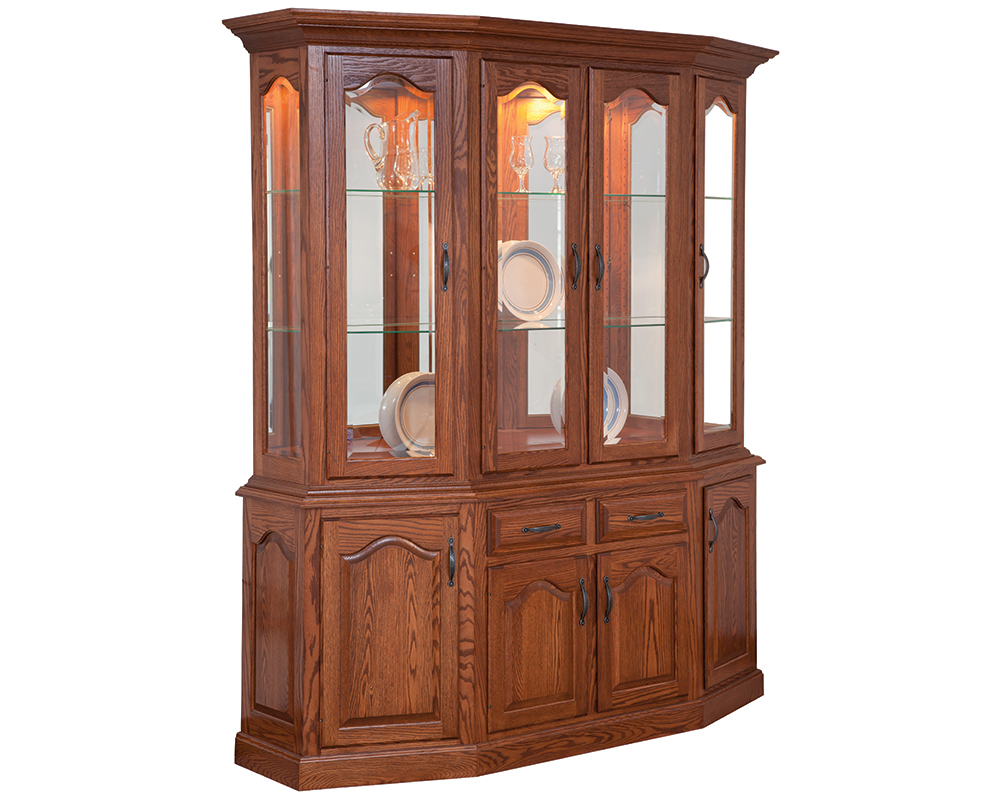 Country Canted Front Hutch for Scranton Collection.