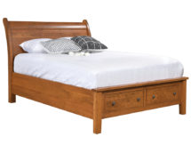 Huntington Sleigh Bed with Foot Storage.