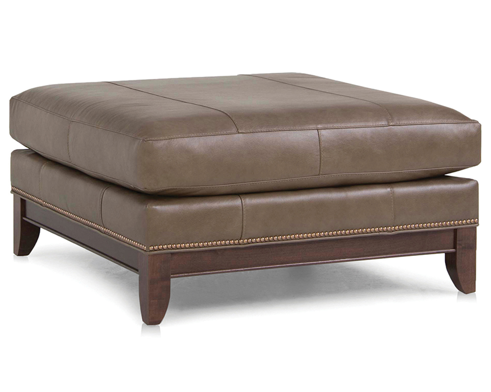Smith Brother's 238 Style Leather Cocktail Ottoman.