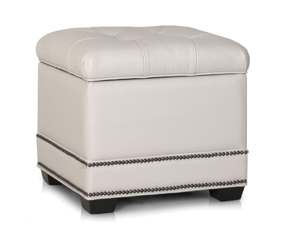 Smith Brother's 894 Style Leather Storage Ottoman.