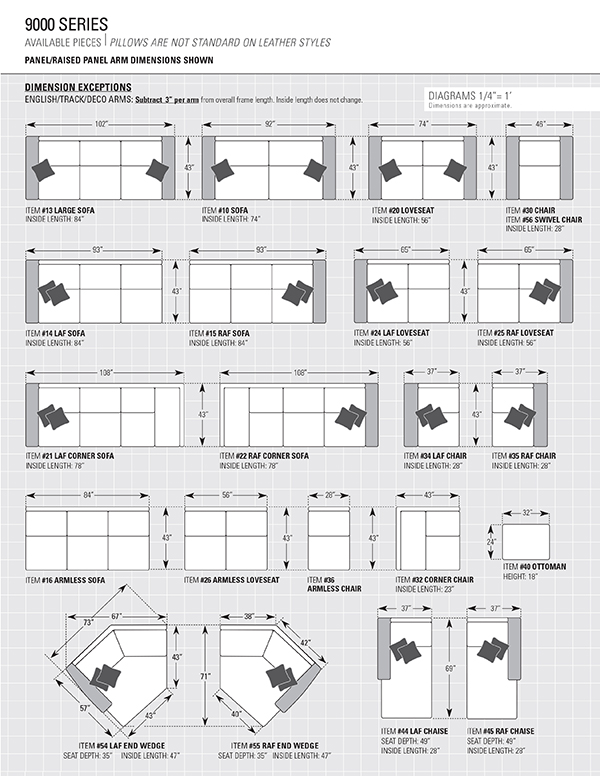 Smith Brother's 9000 Dimensions Diagram.