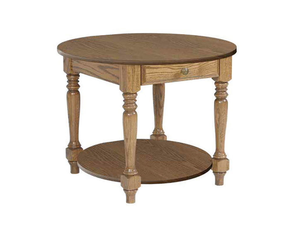 Riverview Round End Table.