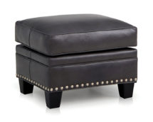 Smith Brother's 203 Style Leather Ottoman.