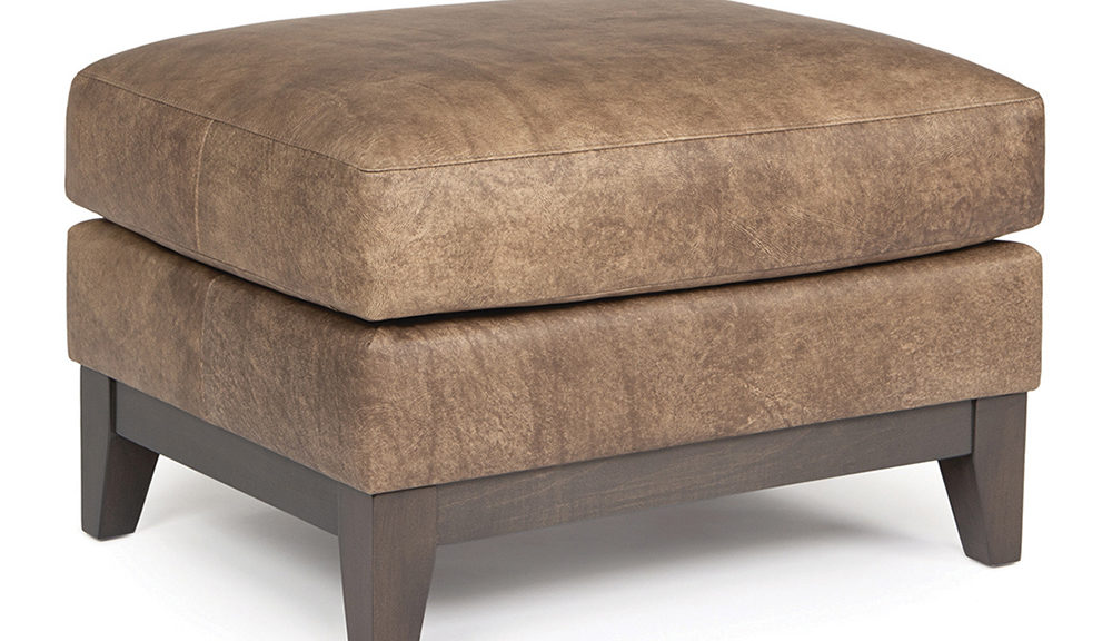 Smith Brother's 232 Style Leather Ottoman.