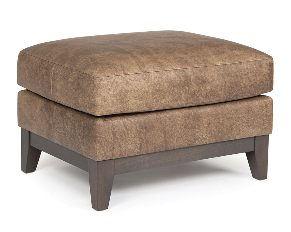 Smith Brother's 232 Style Leather Ottoman.