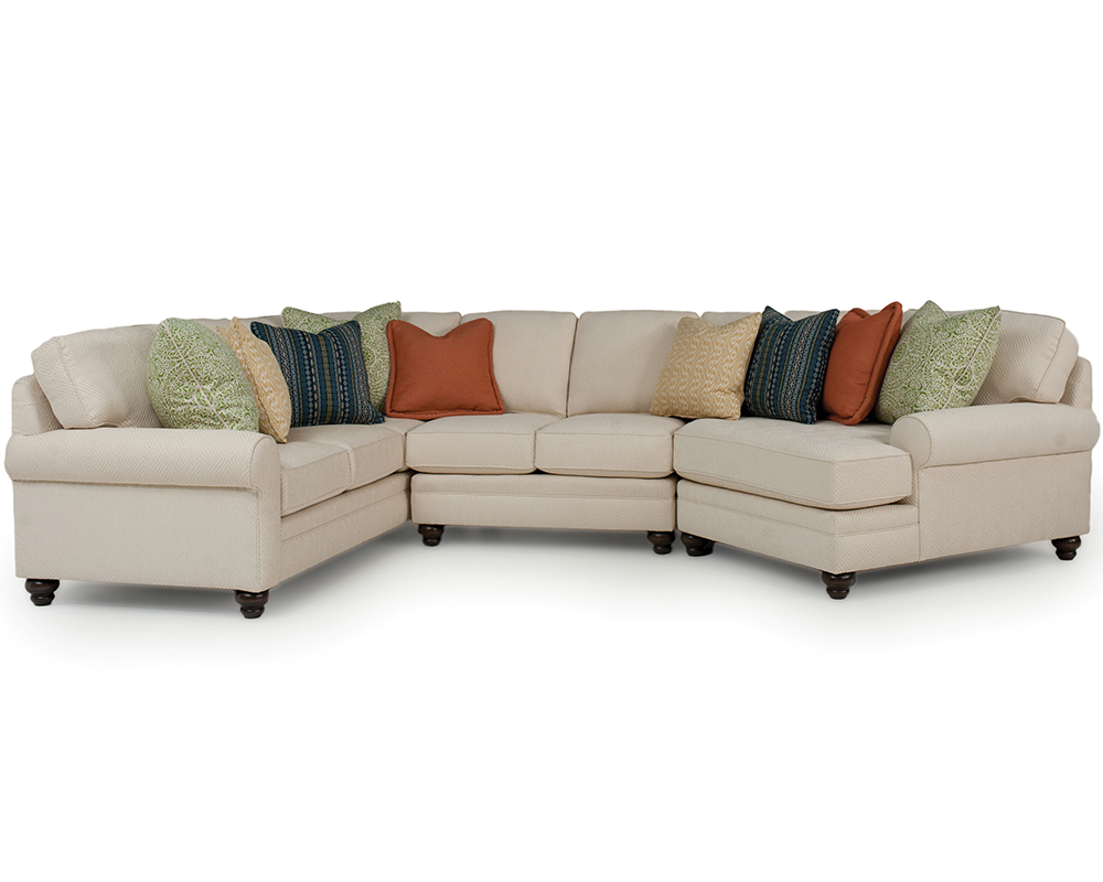 Smith Brother's 5251 Style Fabric Sectional.