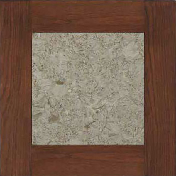 Y & T Woodcraft Cambria Quartz Color Sample, Berkeley w/ Cherry OCS-107 Trim.