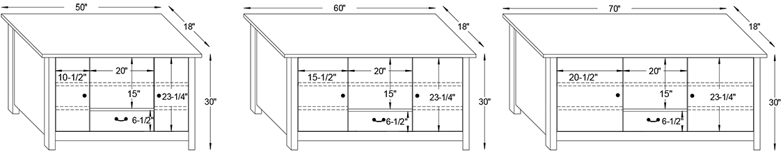 Y & T Berlin 1 Drawer TV Stand Dimensions.