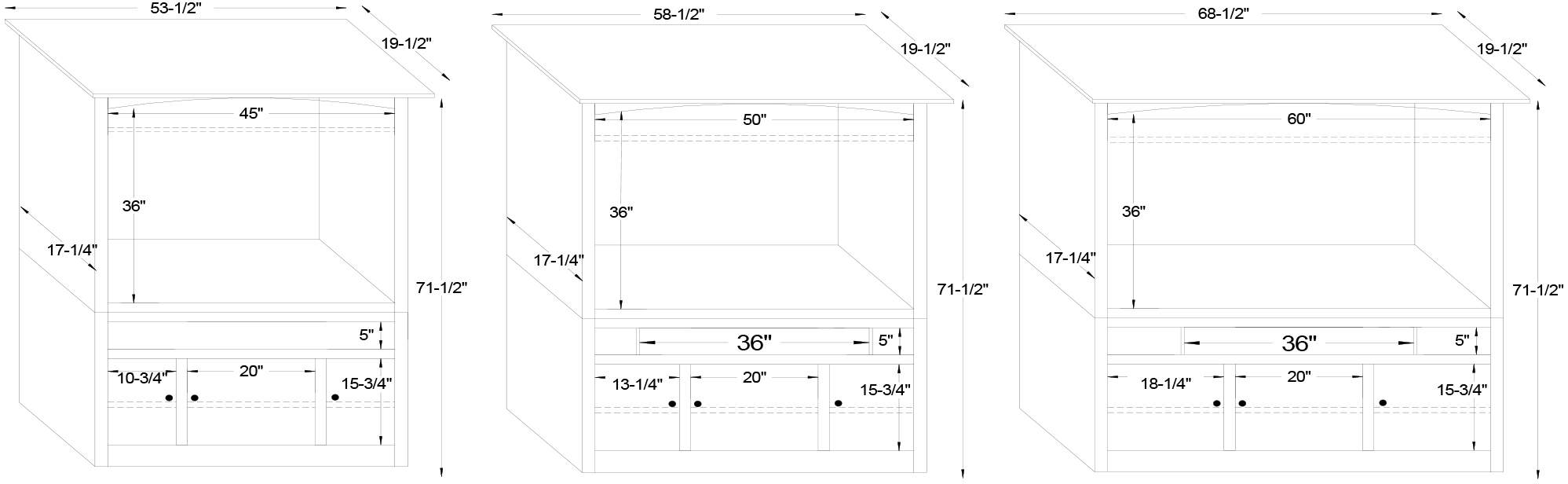 Y & T Burlington Entertainment Center w: TV Console Dimensions.