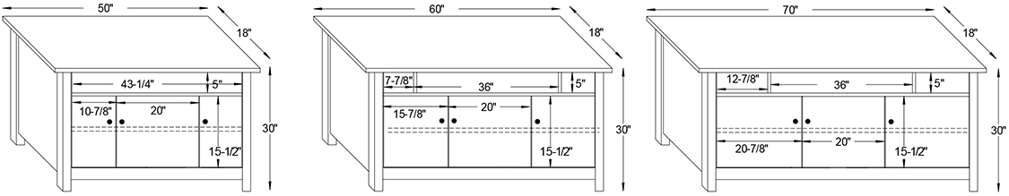 Y & T Cranberry Console TV Stand Dimensions.