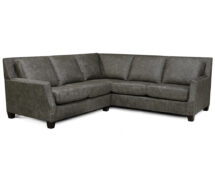 TCU Abbott Leather Sectional Sofa.