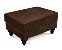 TCU Brooks Leather Ottoman.