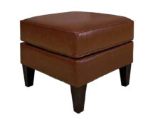 TCU Collegedale Leather Ottoman.