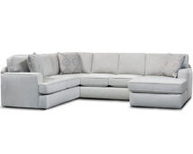 TCU Rouse Fabric Sectional Sofa.