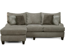 TCU Catalina Fabric Sofa with Floating Ottoman Chaise.