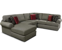 TCU Abbie Fabric Sectional Sofa.