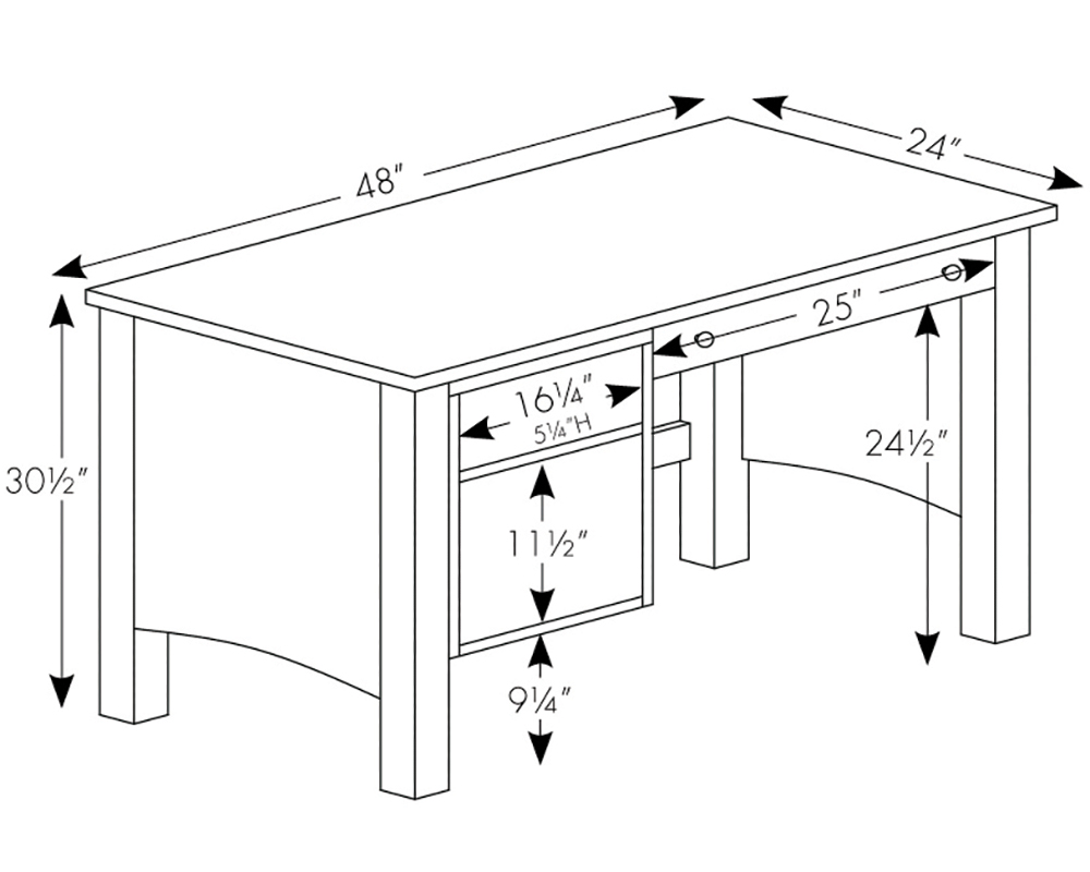 Rivertowne 2 Drawer Desk Dimensions.