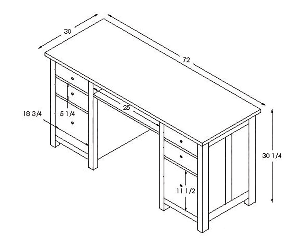 Coventry Executive Desks Dimensions.